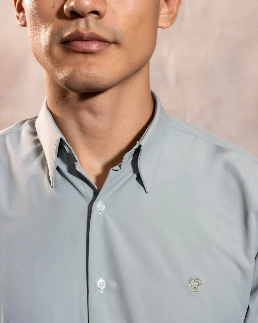 Camisa Performance Antiarrugas Verde Sage - miniatura 2