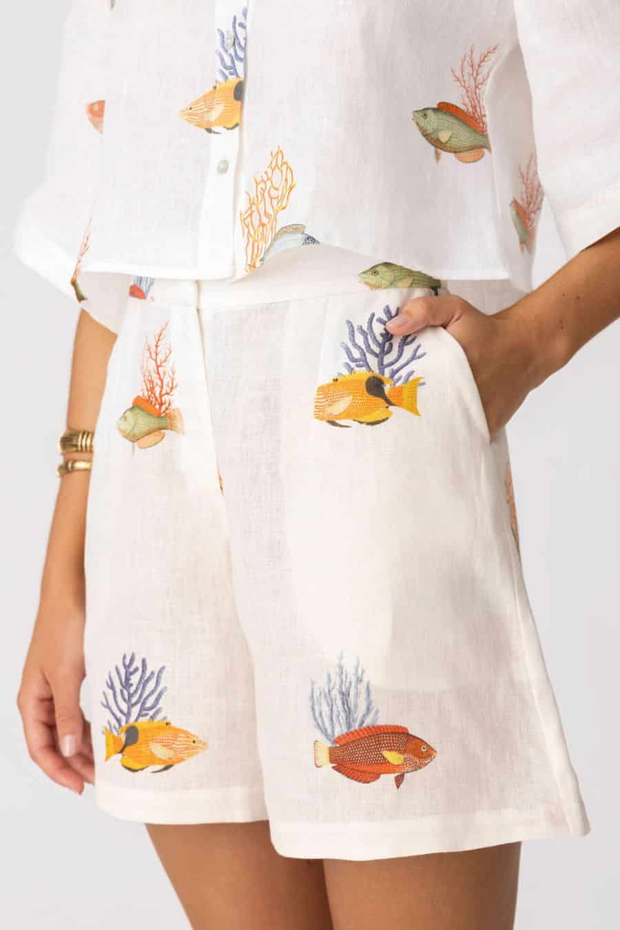 Women's linen short nemo - miniatura 5