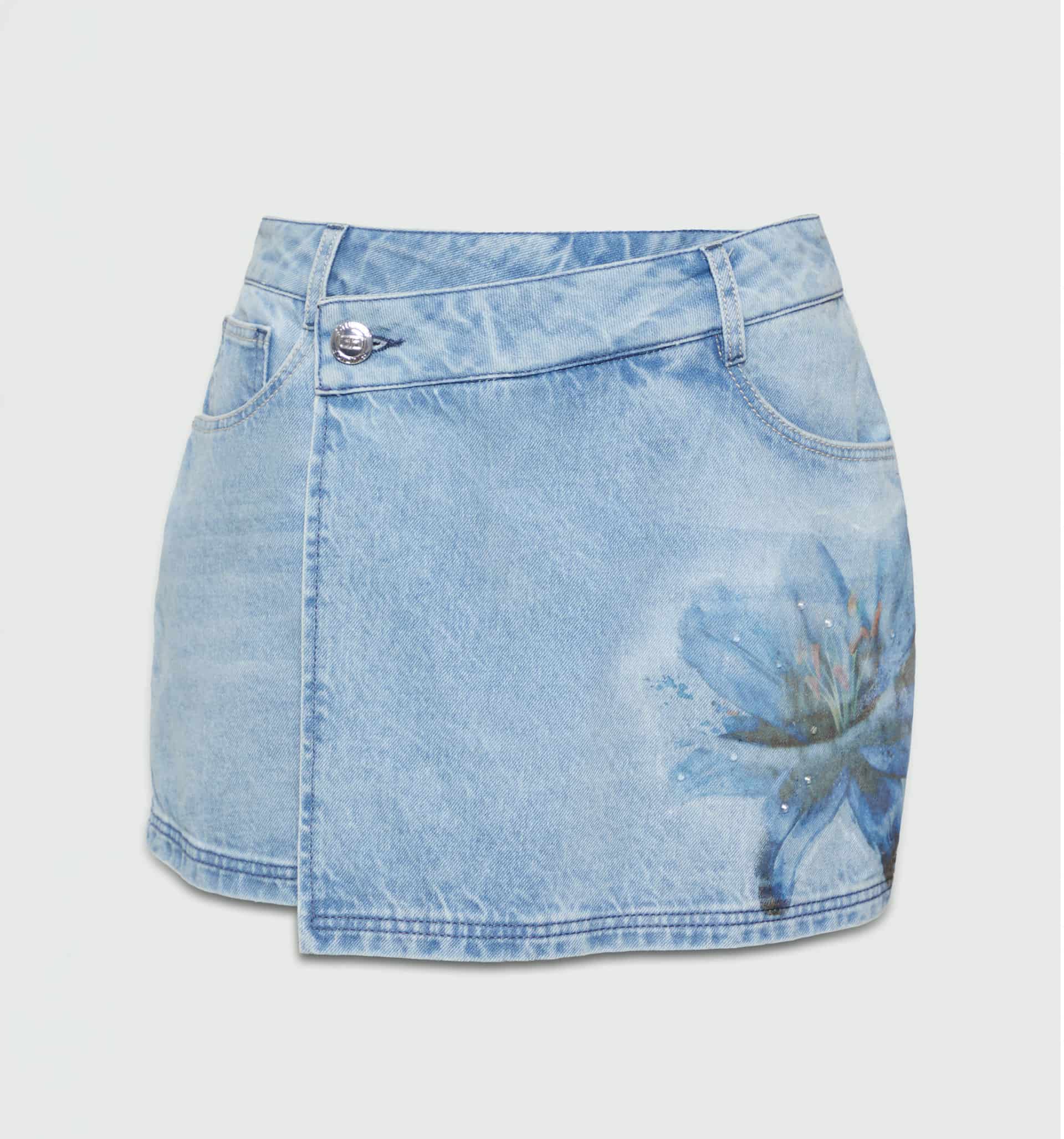 Falda short tiro alto pieza cruzada - miniatura 5