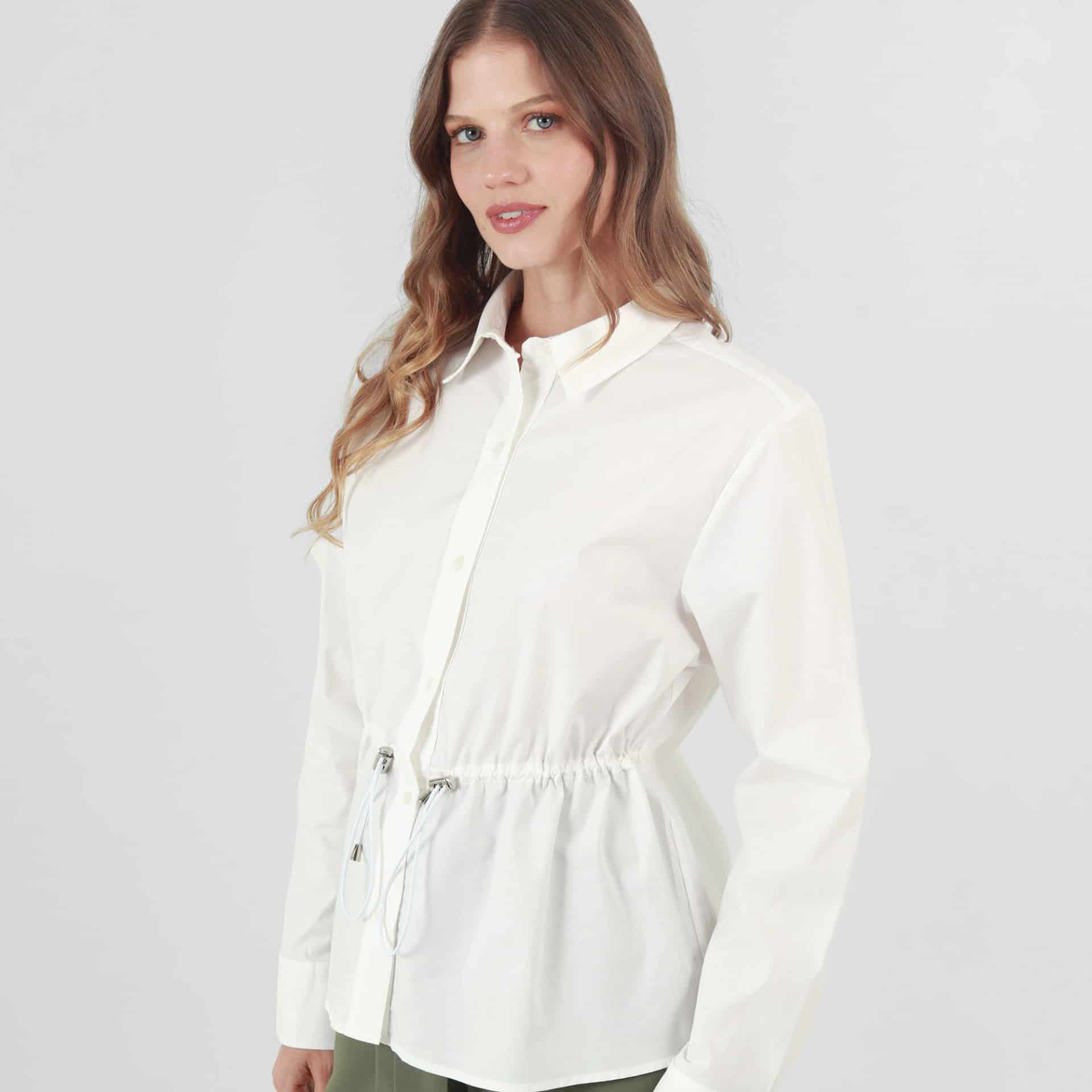 Blusa Cuello Camisero Manga Larga - miniatura 2