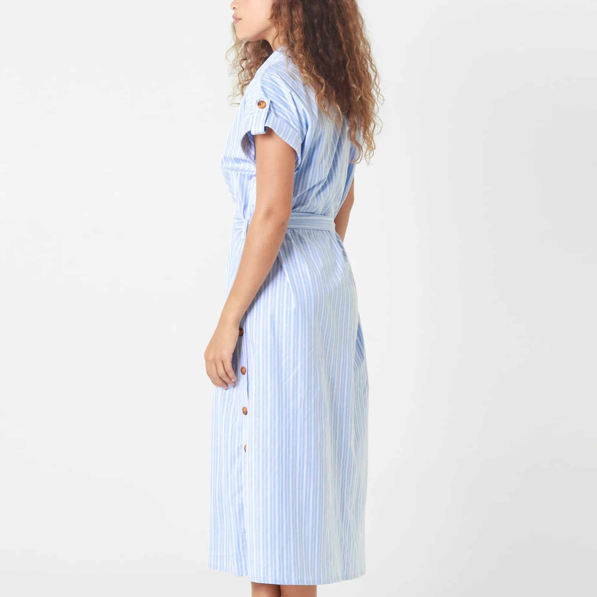 Vestido Cuello Camisero Manga Corta - miniatura 6