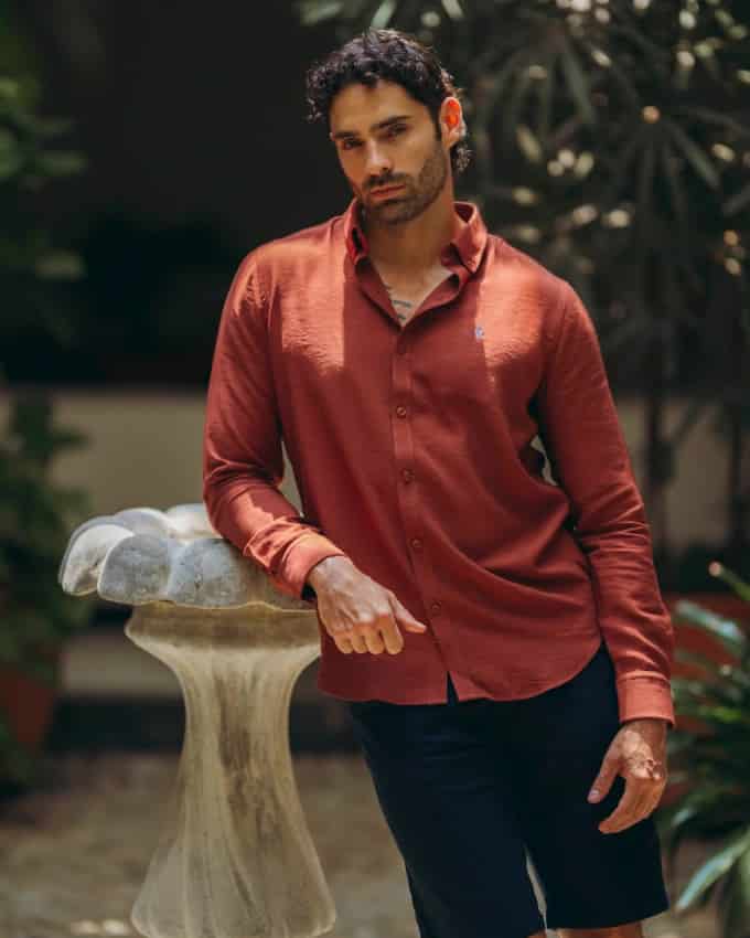 Camisa Terracota en rayón - miniatura 1