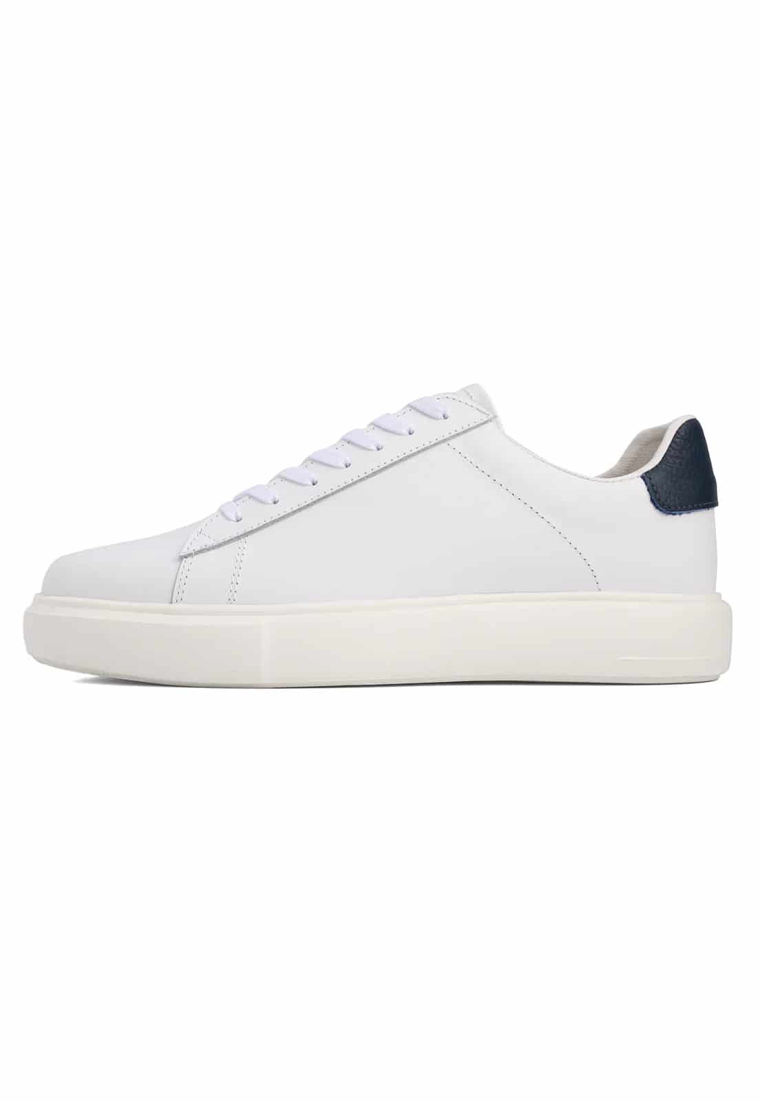 Tenis blancos suela blanca talon azul - miniatura 2