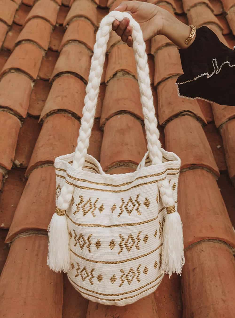 Tote bag  wayuu silver gold - miniatura 6