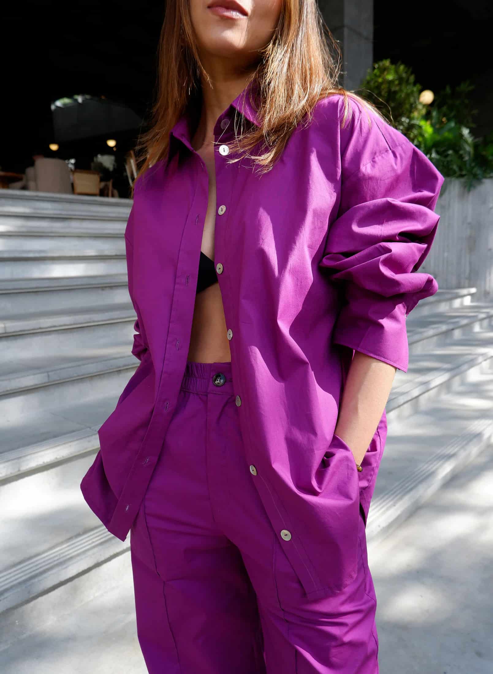 Camisa Plena de algodón - Lollipop purple - miniatura 2