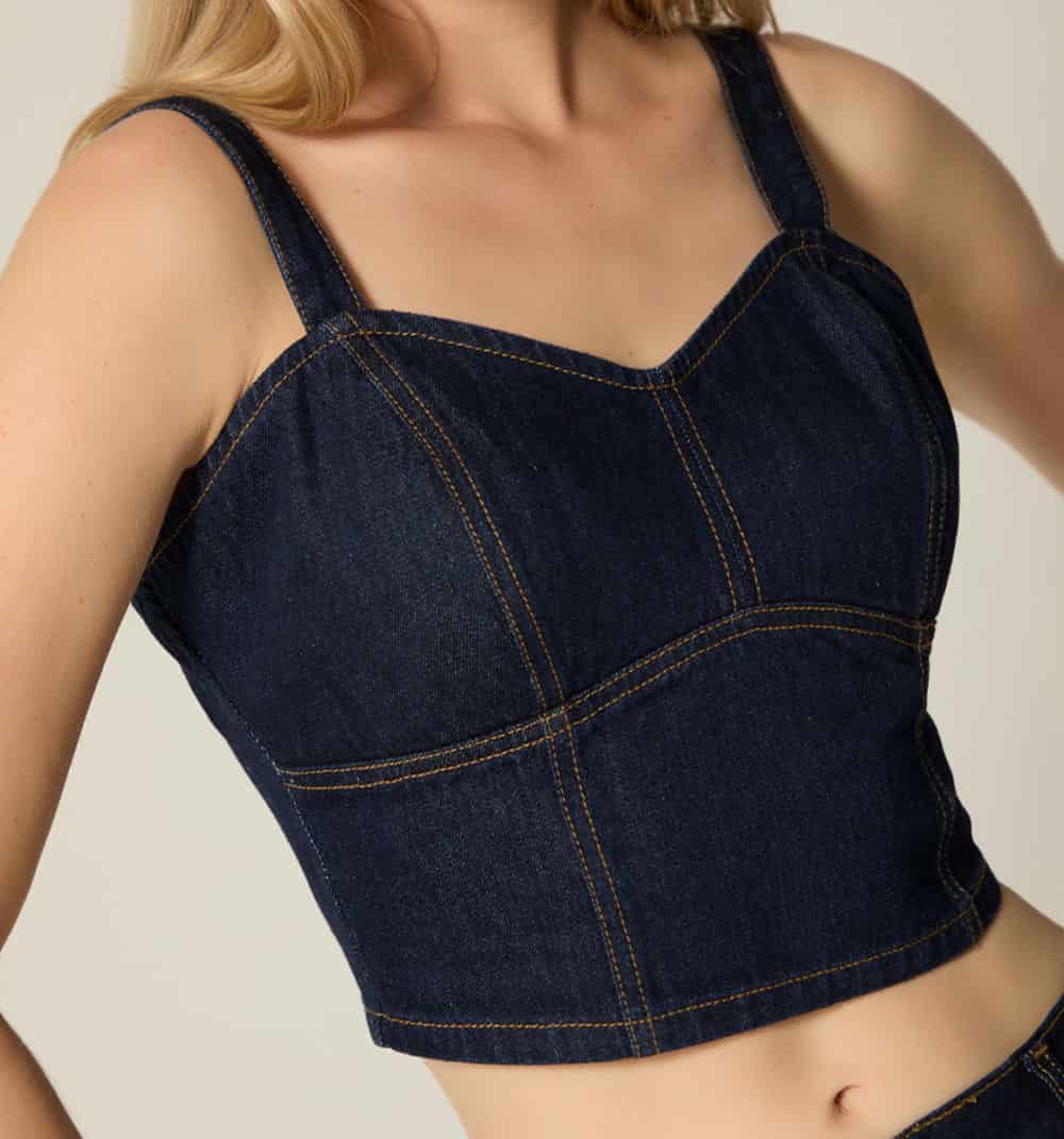 Blusa crop tiras con corte - miniatura 4