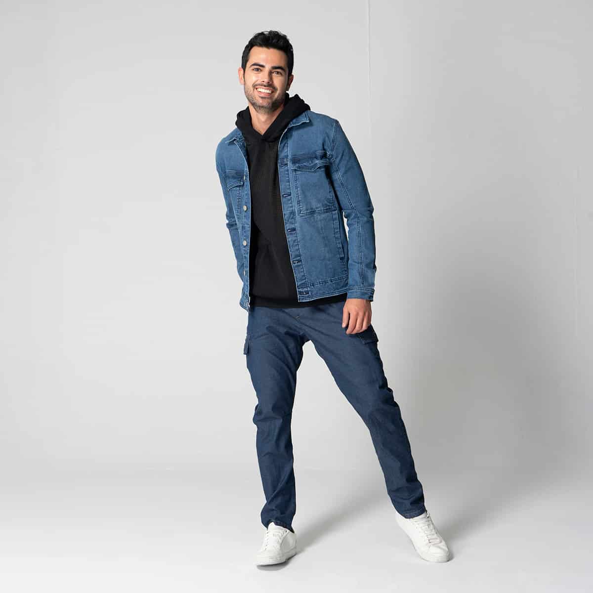 Chaqueta Denim Slim Dobby - miniatura 10