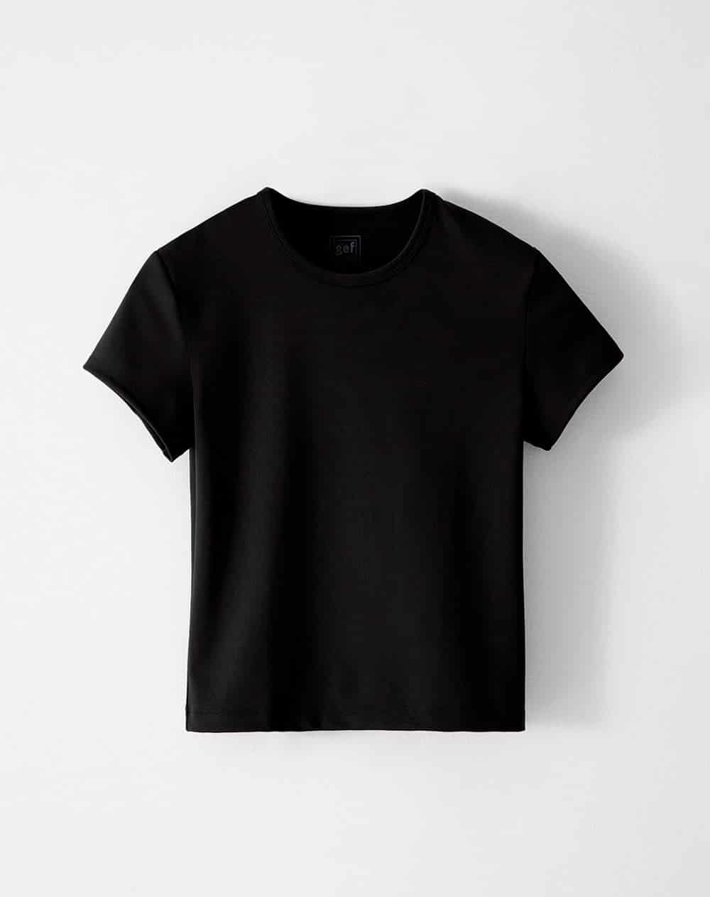 Camiseta deportiva secado rápido negra mujer - miniatura 6