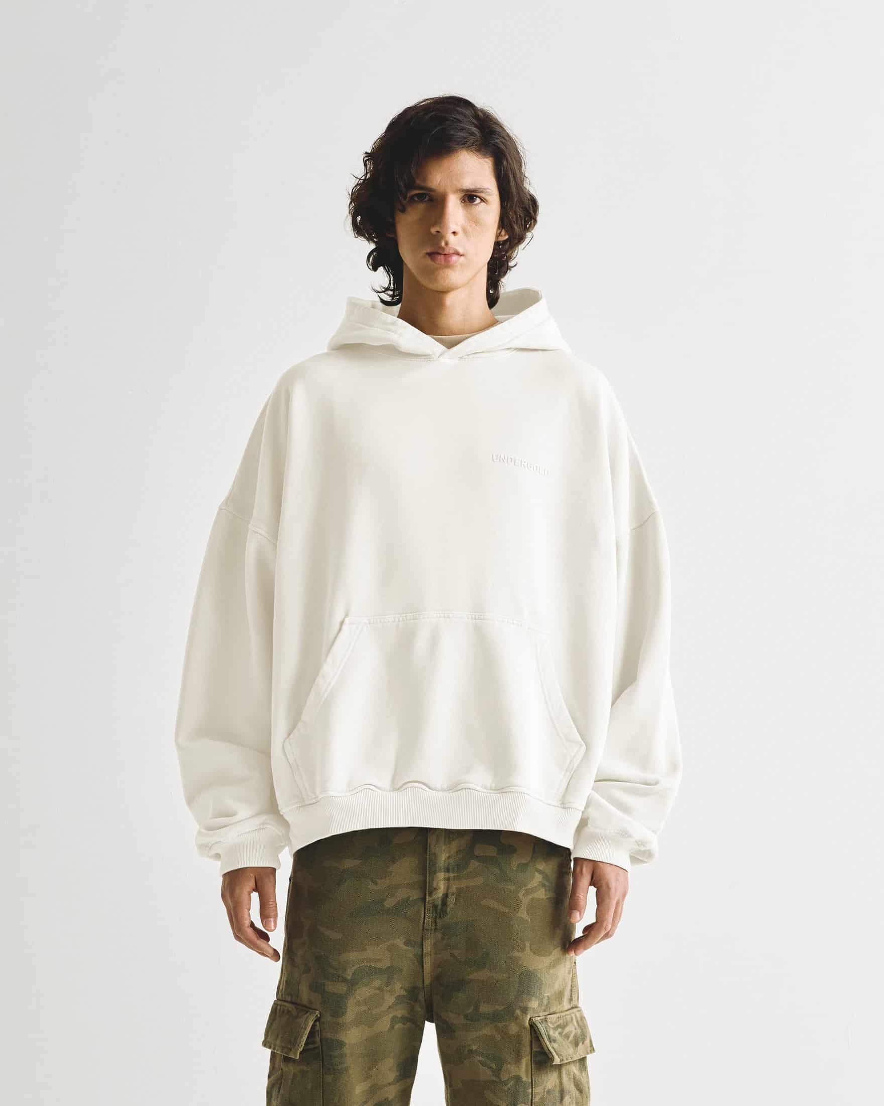 Line Logo Hoodie White - miniatura 3