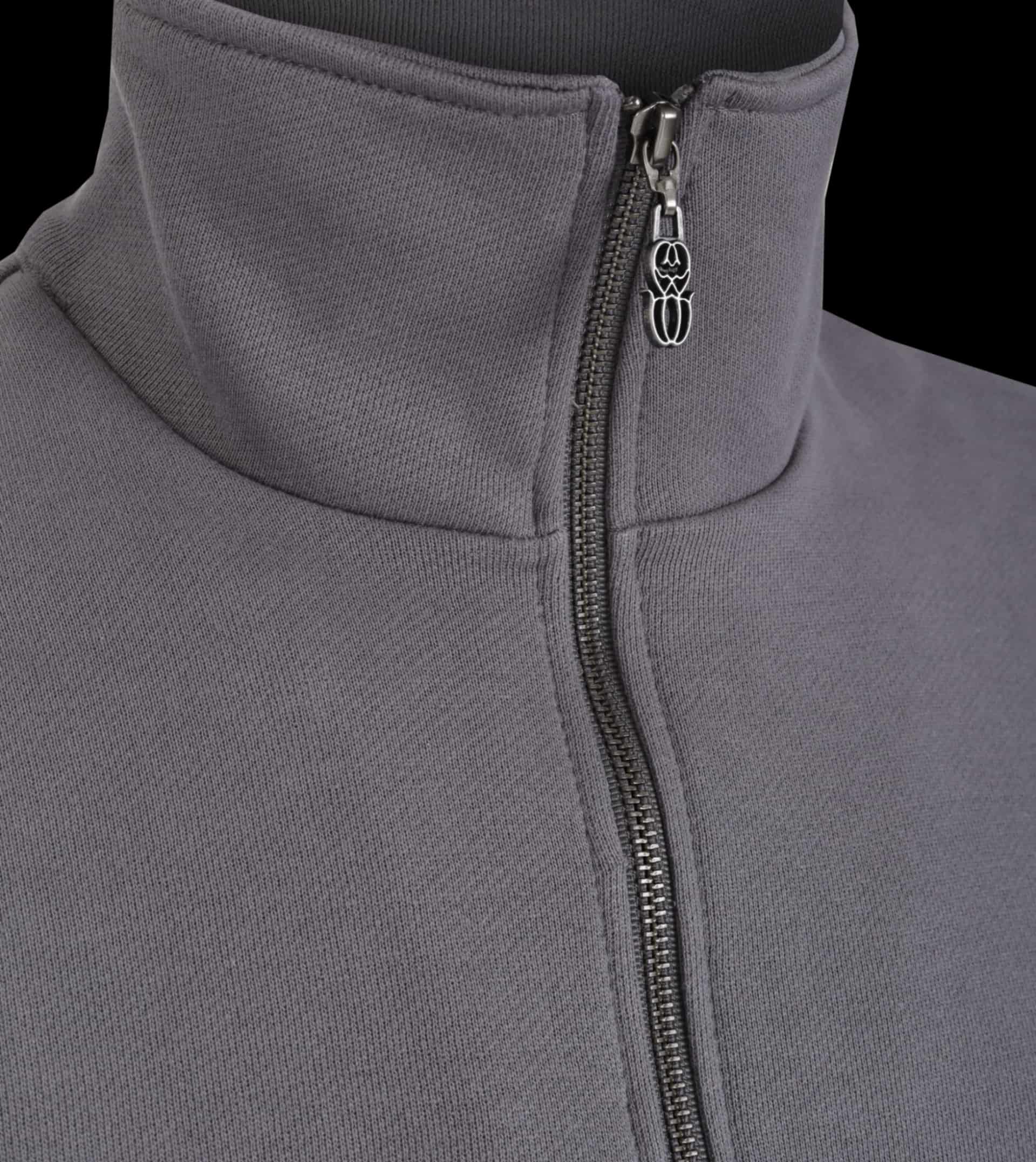 MONOGRAM ZIPPER GRAY SWEATER - miniatura 3