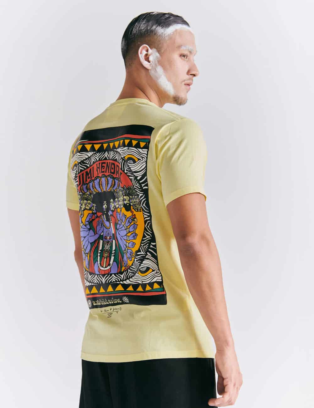 Camiseta Regular Fit Jimi hendrix  amarillo Hombre - miniatura 3
