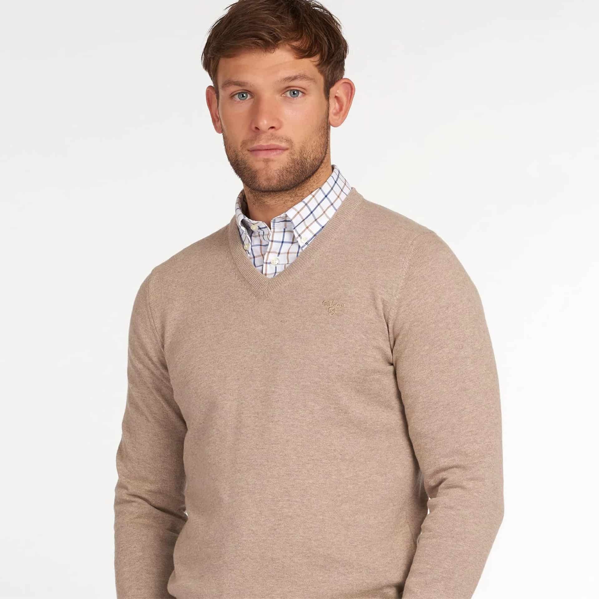 Pima Cotton V-Neck Jumper - miniatura 1