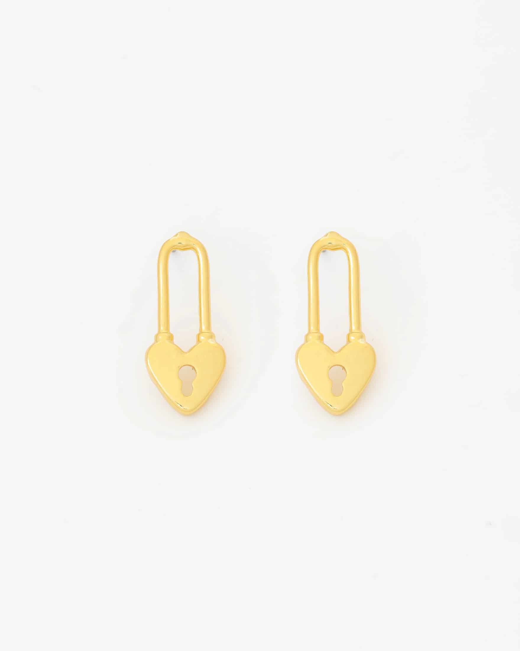 Aretes Candado Corazón - miniatura 1