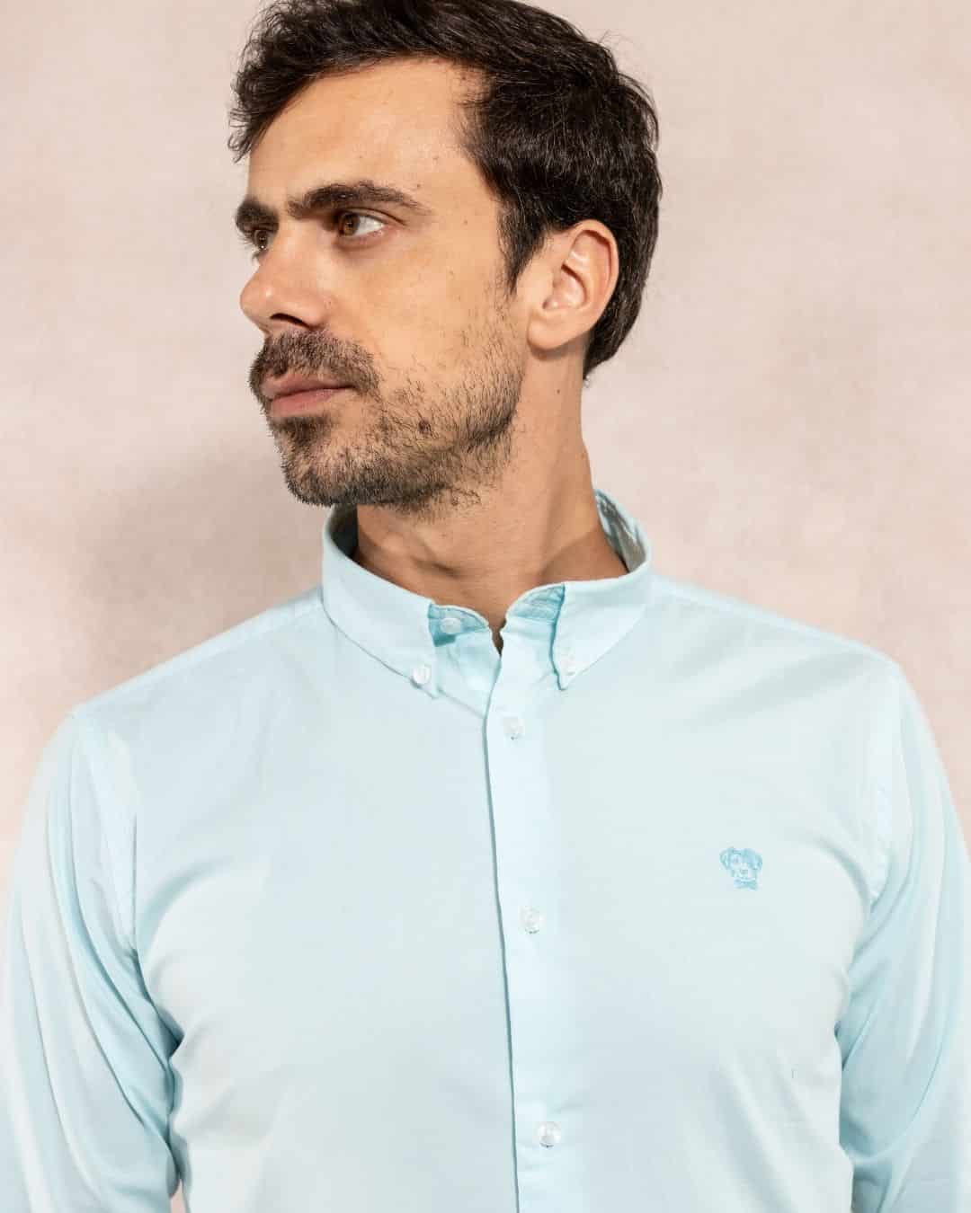 Camisa Antimanchas Popelina Baby Blue - miniatura 2