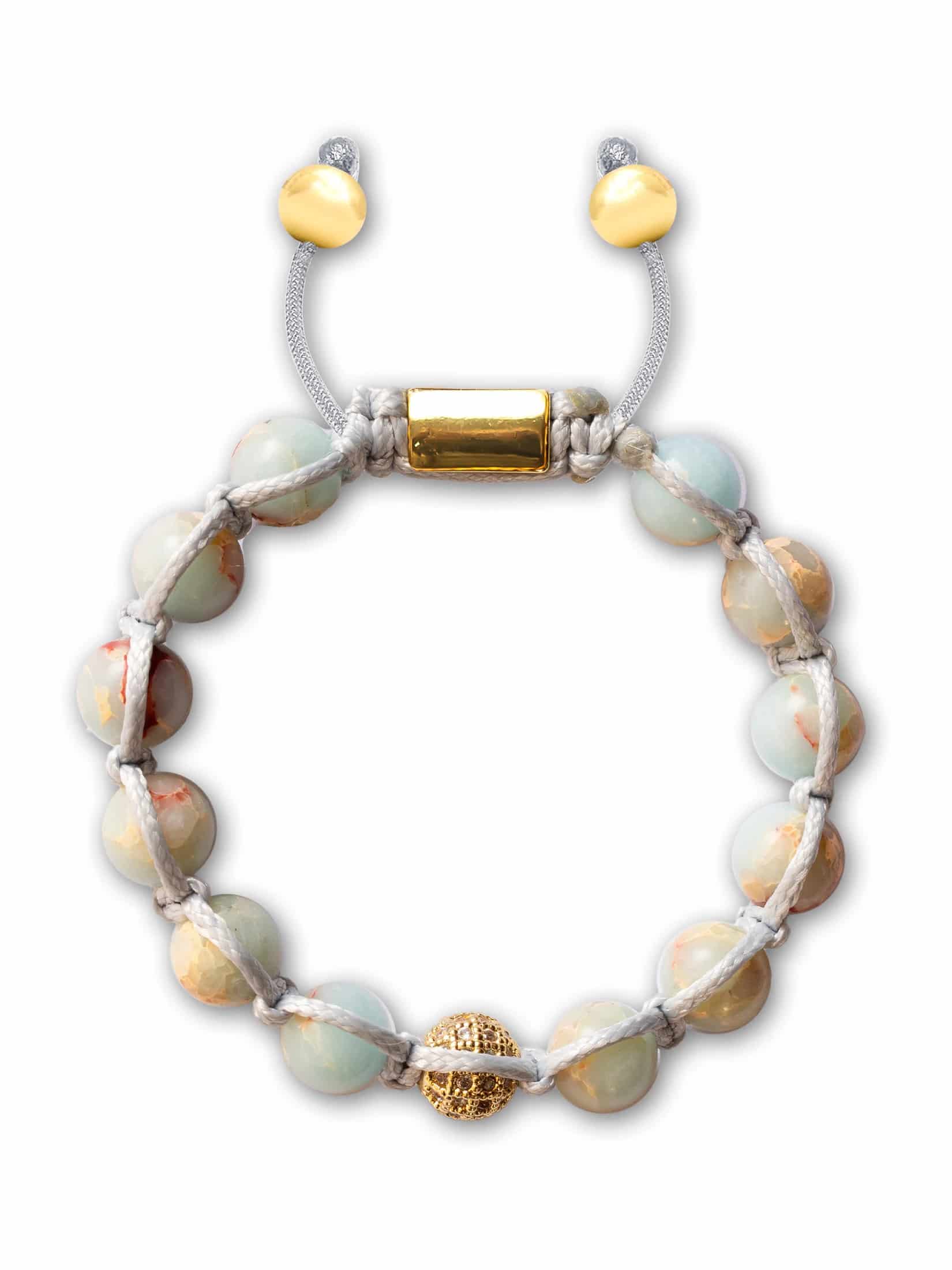 Brazalete Coral Macramé 8mm - miniatura 1