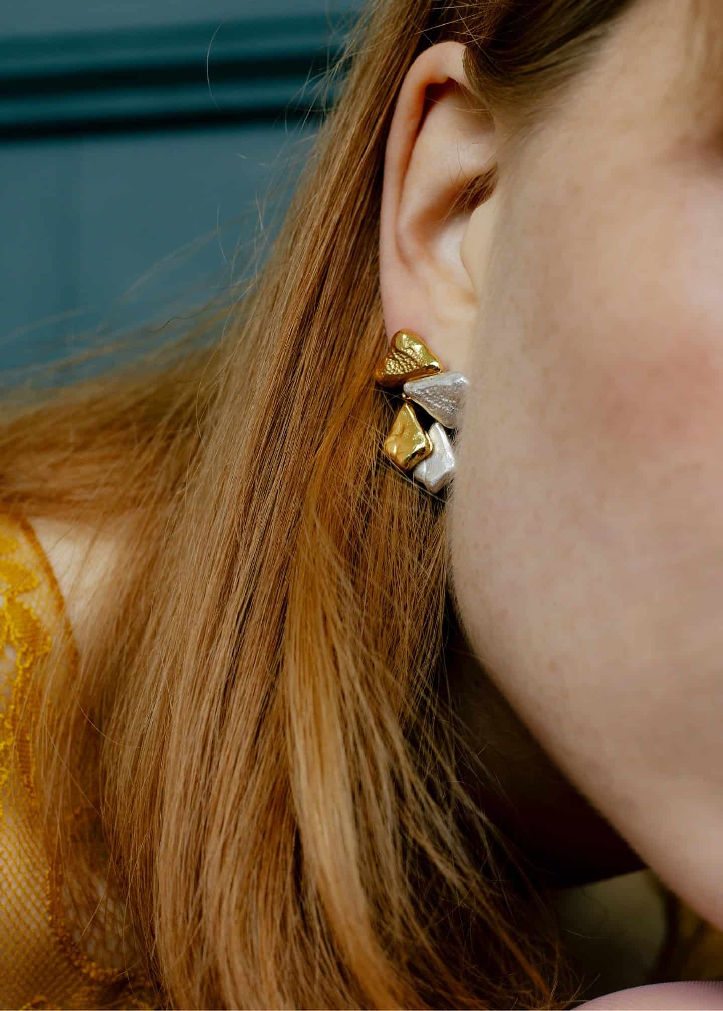 Aretes mini Pétalos - miniatura 2