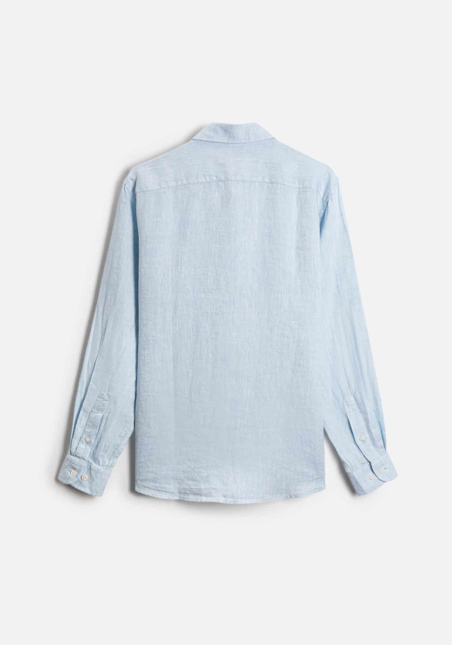 Camisa Lino CBD Azul Celeste L-Atn - miniatura 4