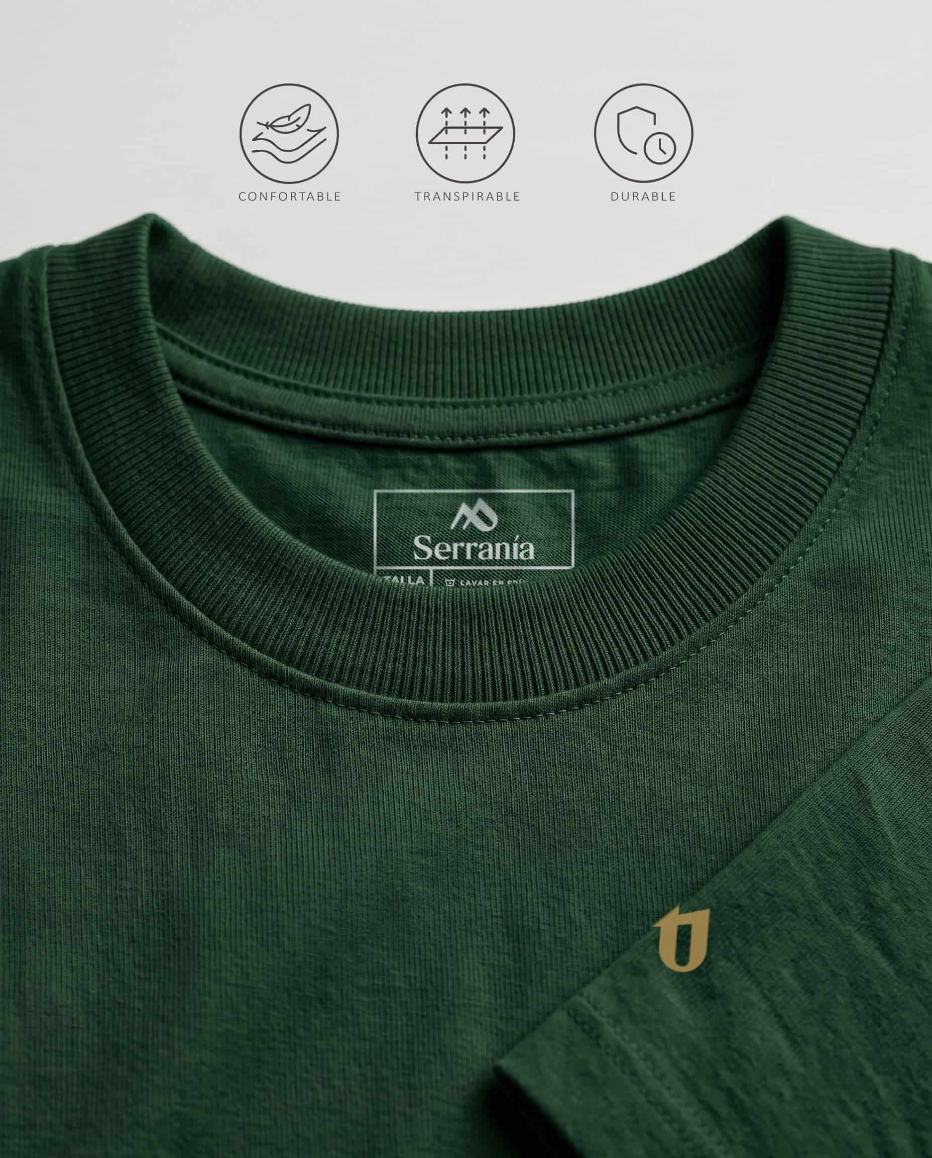 Camiseta Slim Fit Verde Pino - miniatura 3
