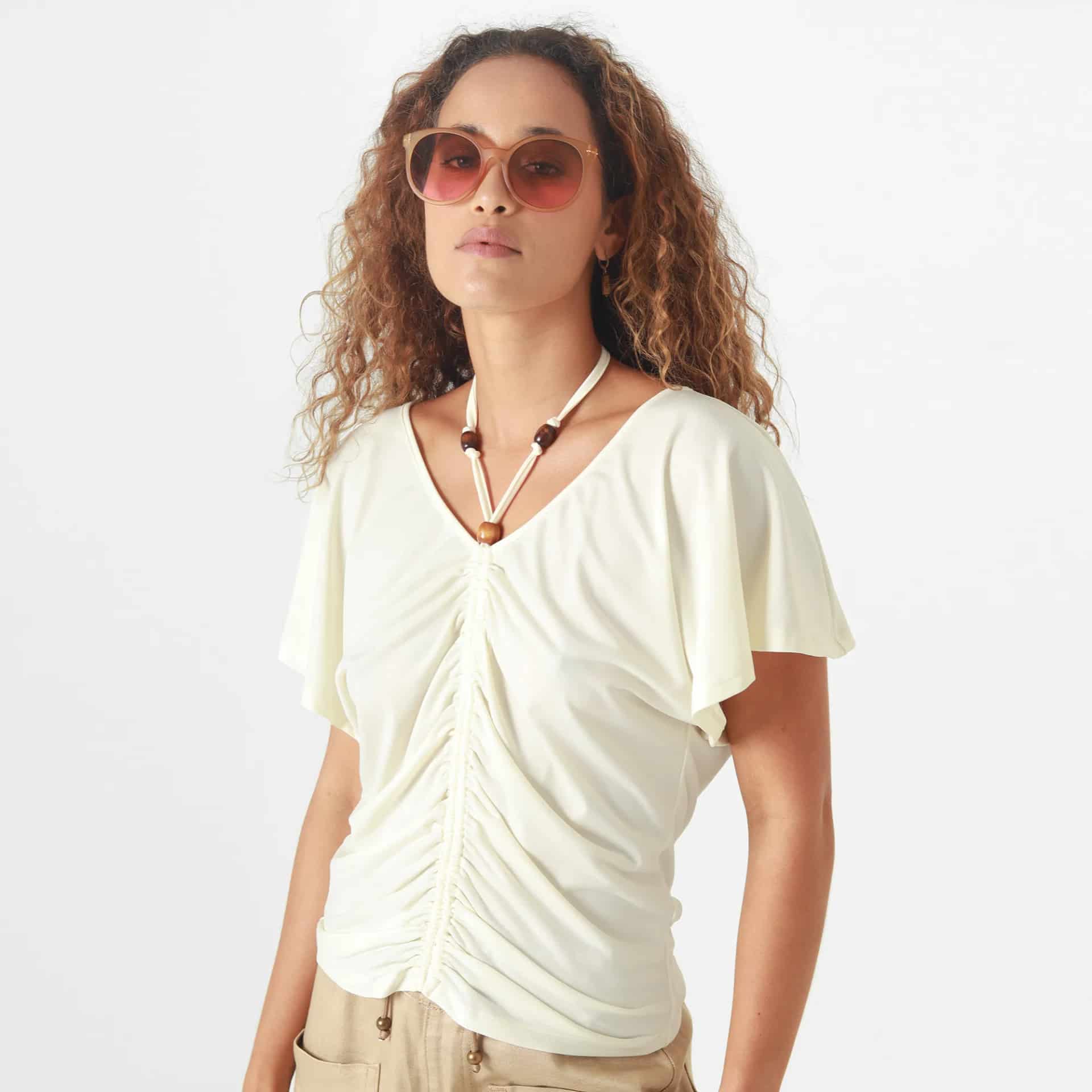 Camiseta Cuello V Manga Corta - miniatura 1