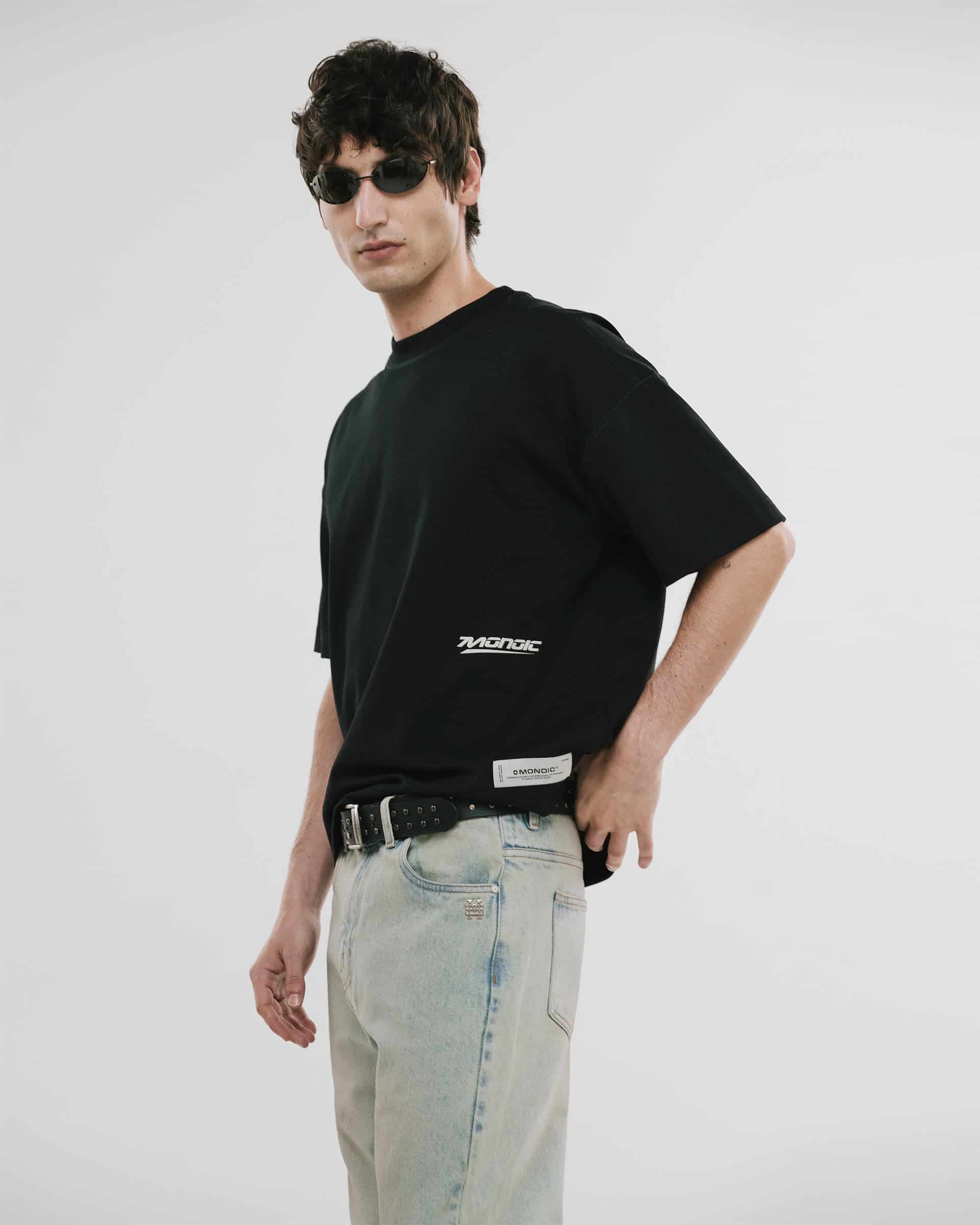 Camiseta Boxy Fit Speed - Negro Oscuro - miniatura 3