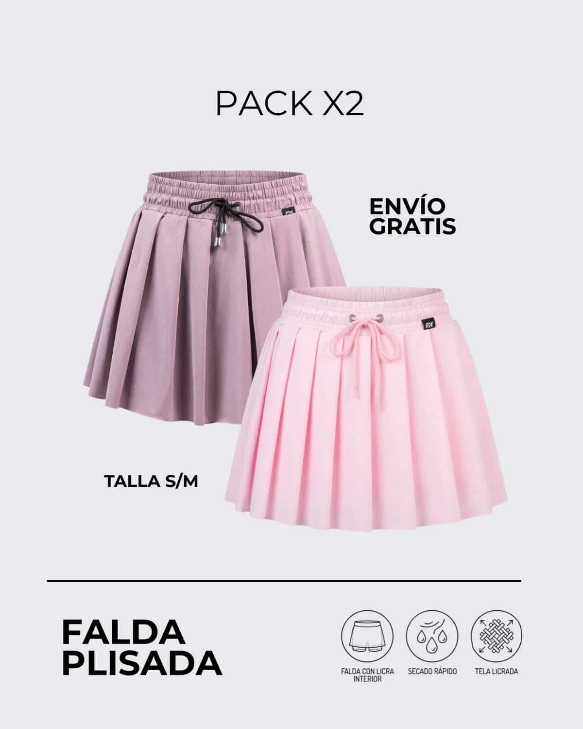 Pack X2 Falda Plisada┃KAYBU REF.02315 - miniatura 4