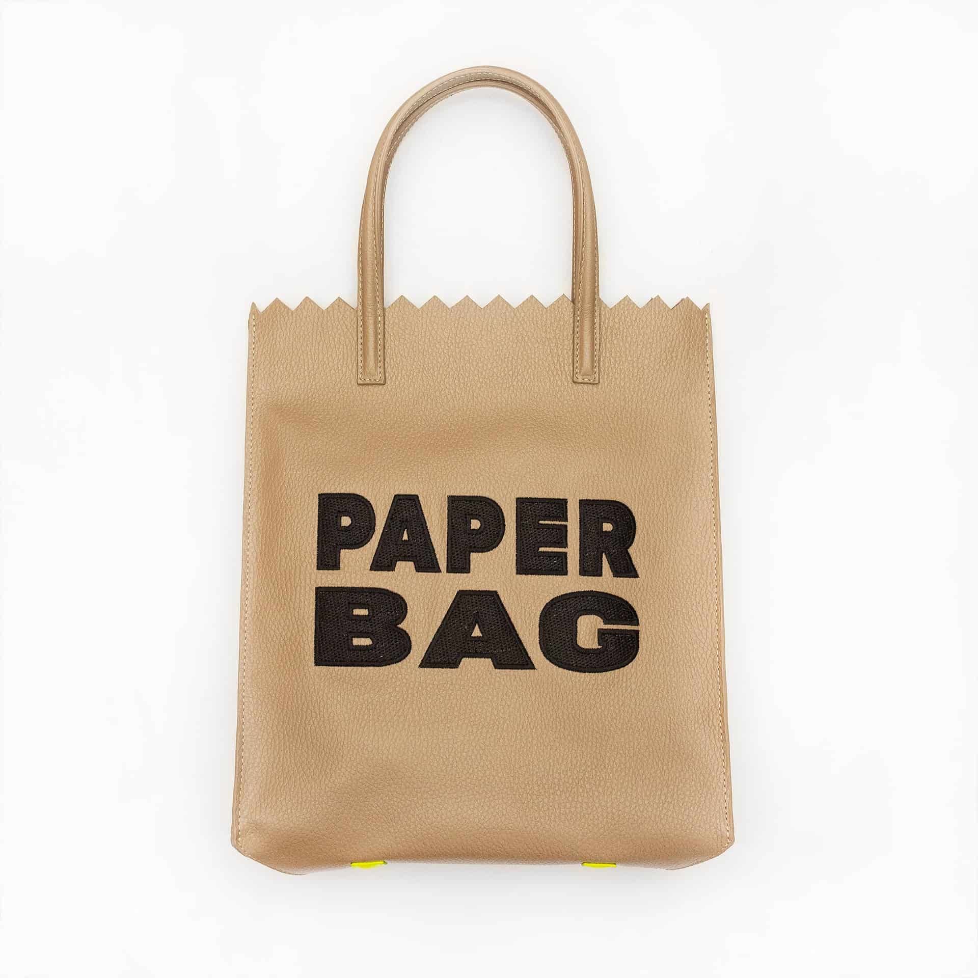 Paper Bag - Cocoa + Black Embroidery - miniatura 1