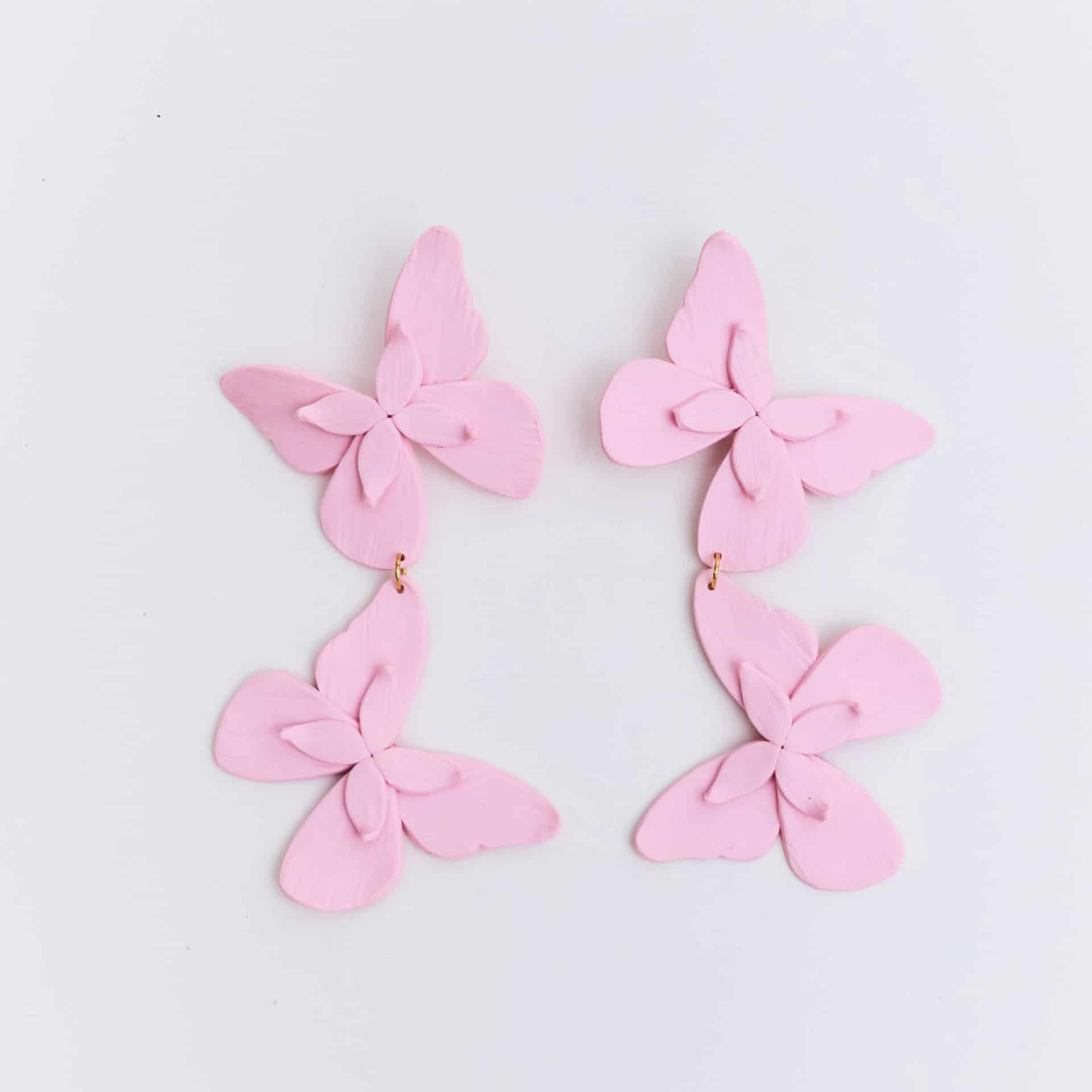 Aretes Alas en Flor Doble - miniatura 5