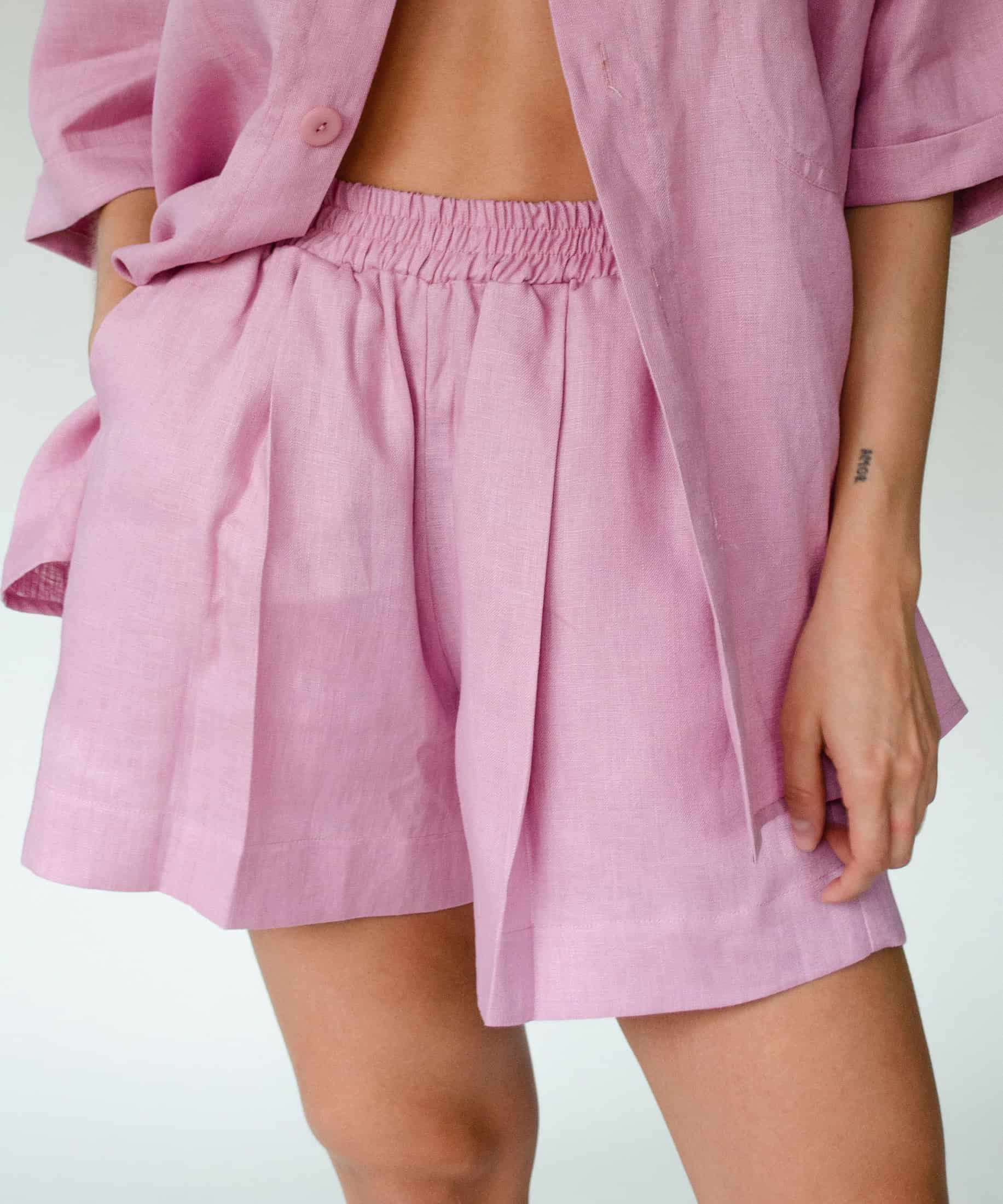 Short Dancer de Lino - Dusty pink - miniatura 2
