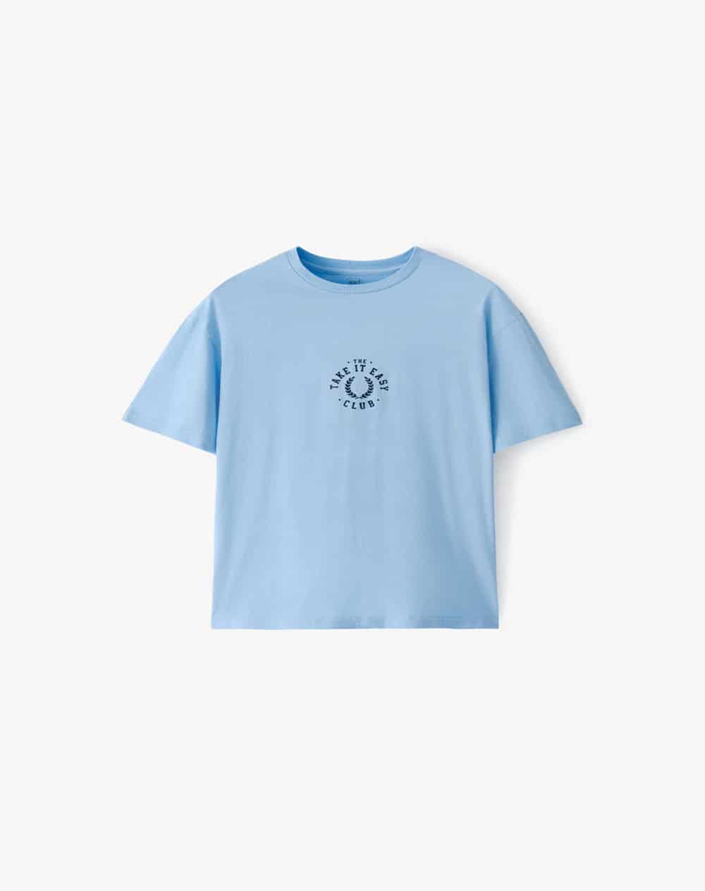 Camiseta manga corta regular estampado azul claro hombre - miniatura 6