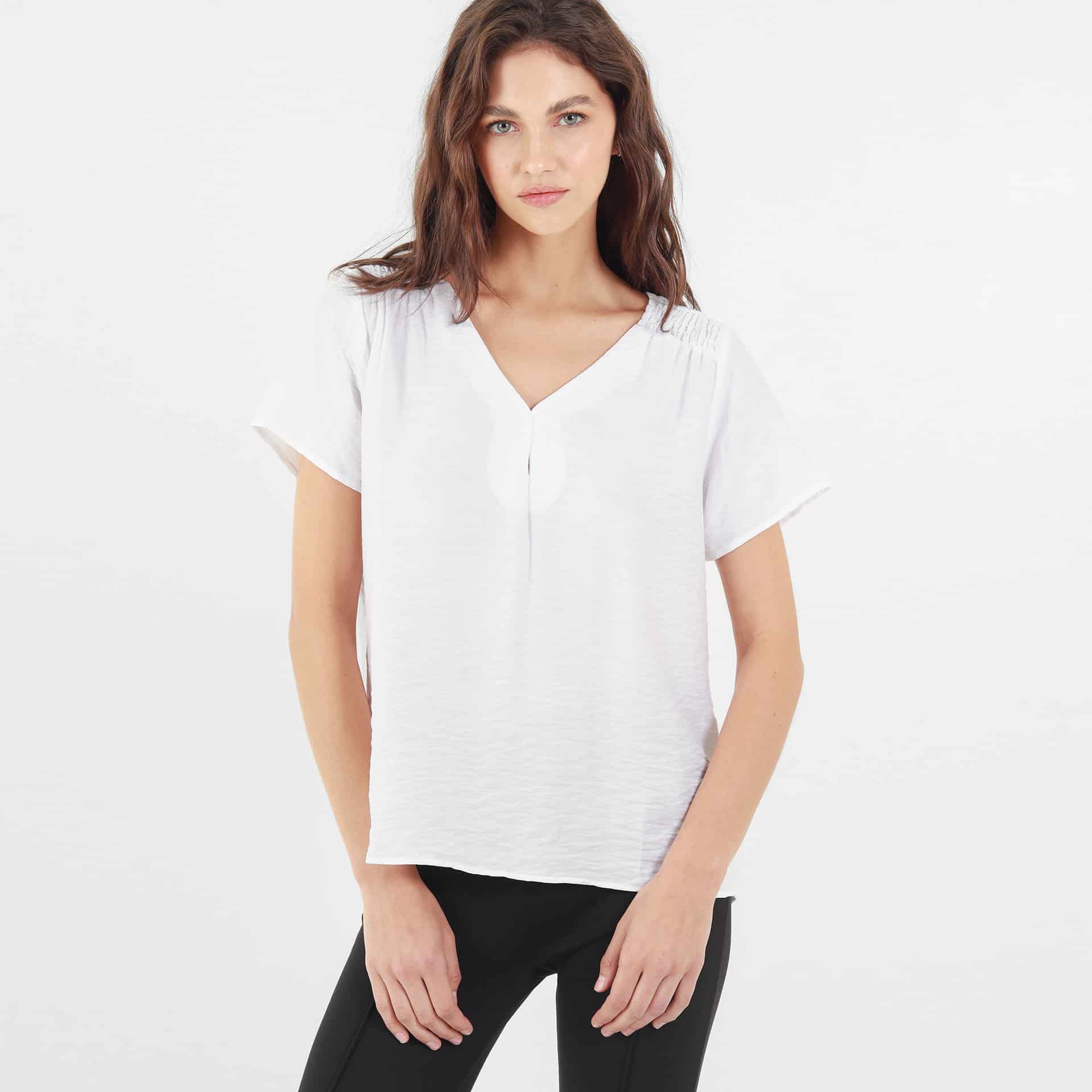 Blusa Cuello V Manga Corta - miniatura 7