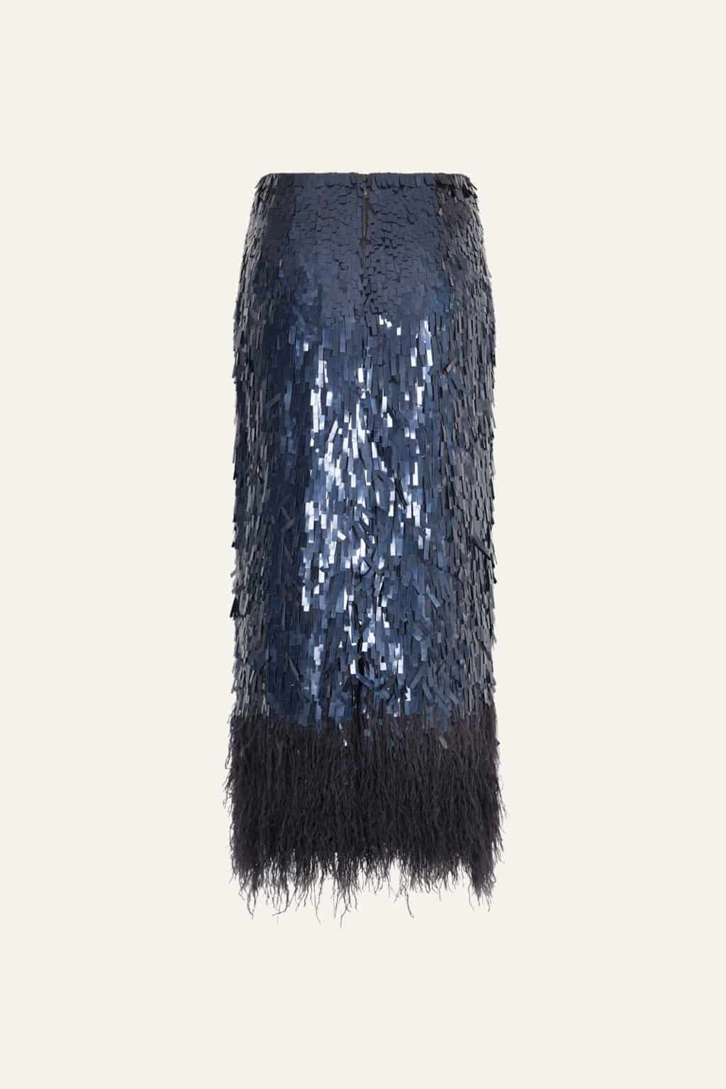 Visually Engaging Skirt in Midnight Blue - miniatura 2