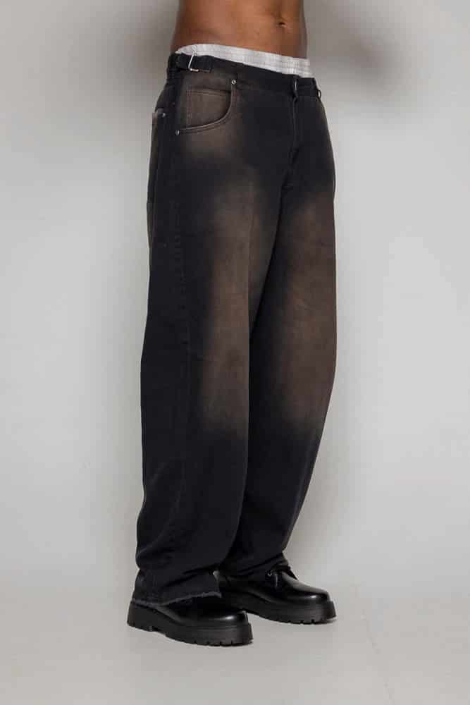 Baggy Courage Negro Desgastes - miniatura 8