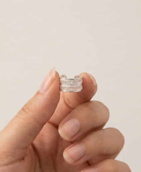 Set 5 Earcuff en plata Ley 950 Filigrana - miniatura 1