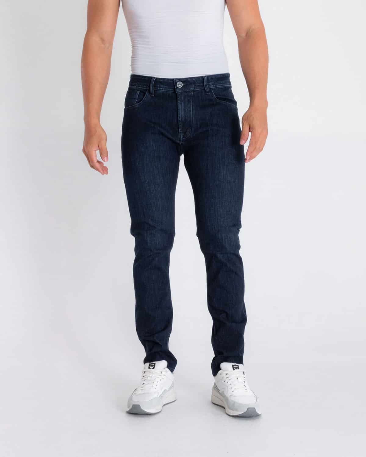 Jean regular tono oscuro para hombre - miniatura 1