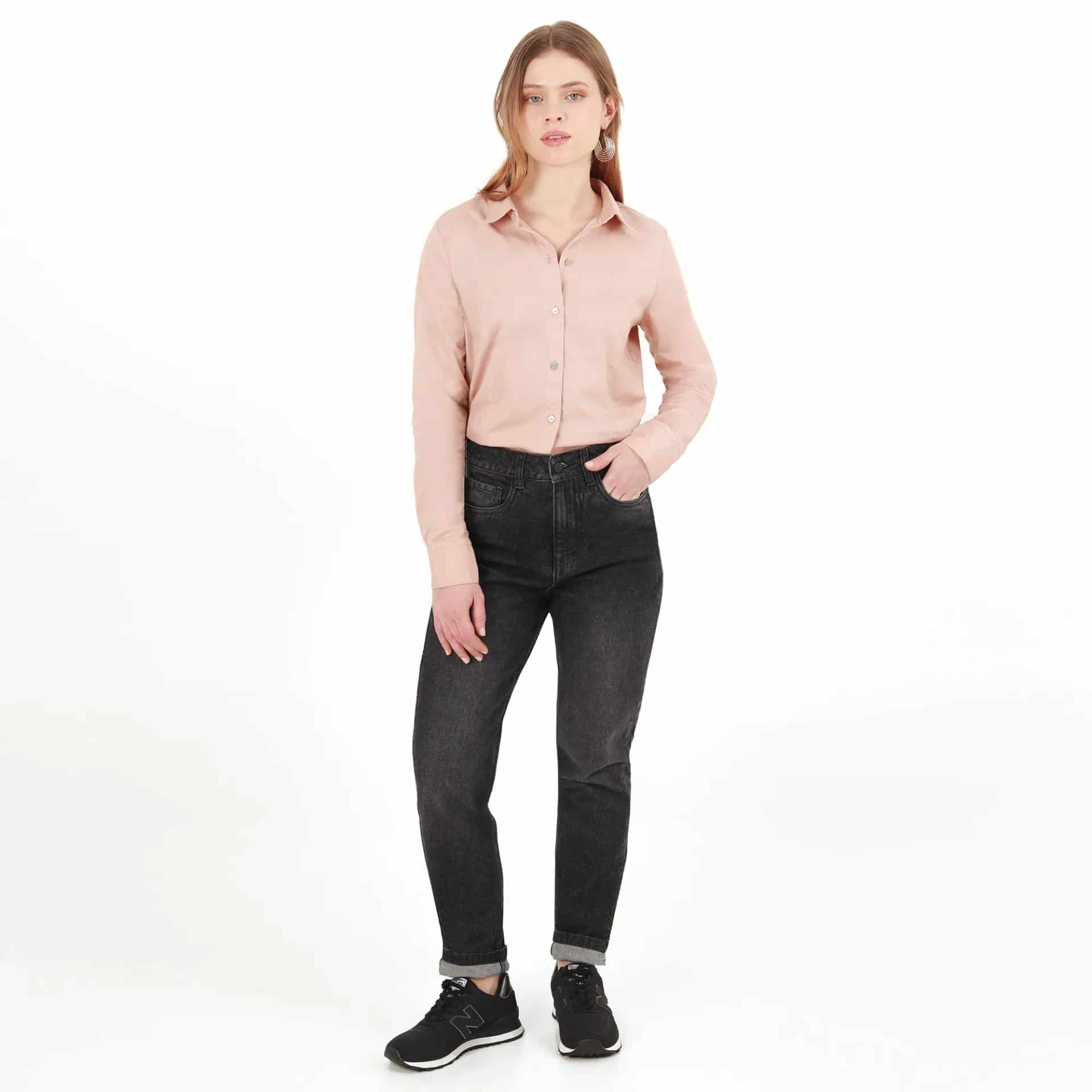 Jean Mom Tiro Alto Bota Skinny - miniatura 1