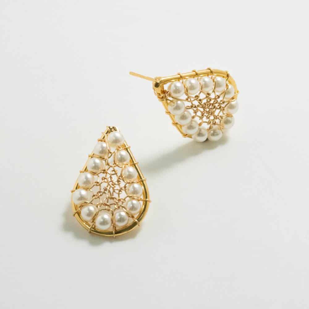 Aretes Topo Silueta Dorado - miniatura 3