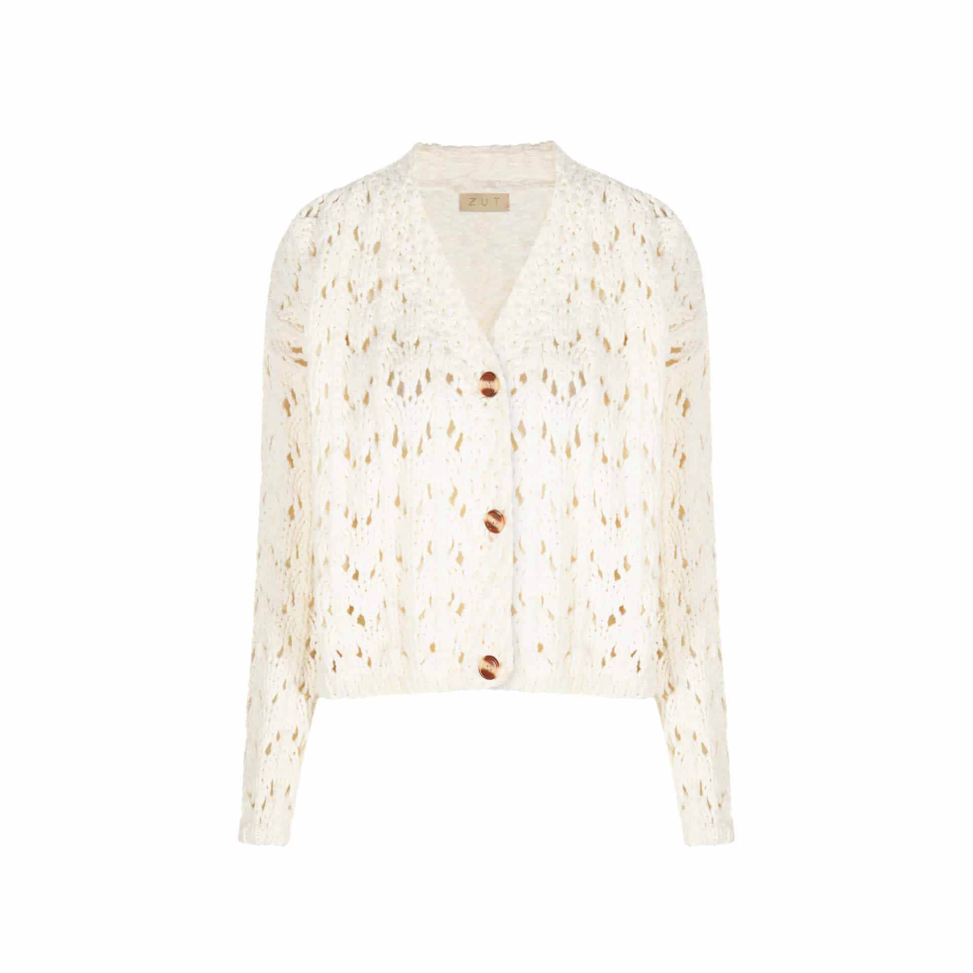 OPEN PIPE MESH FABRIC SWEATER - miniatura 1