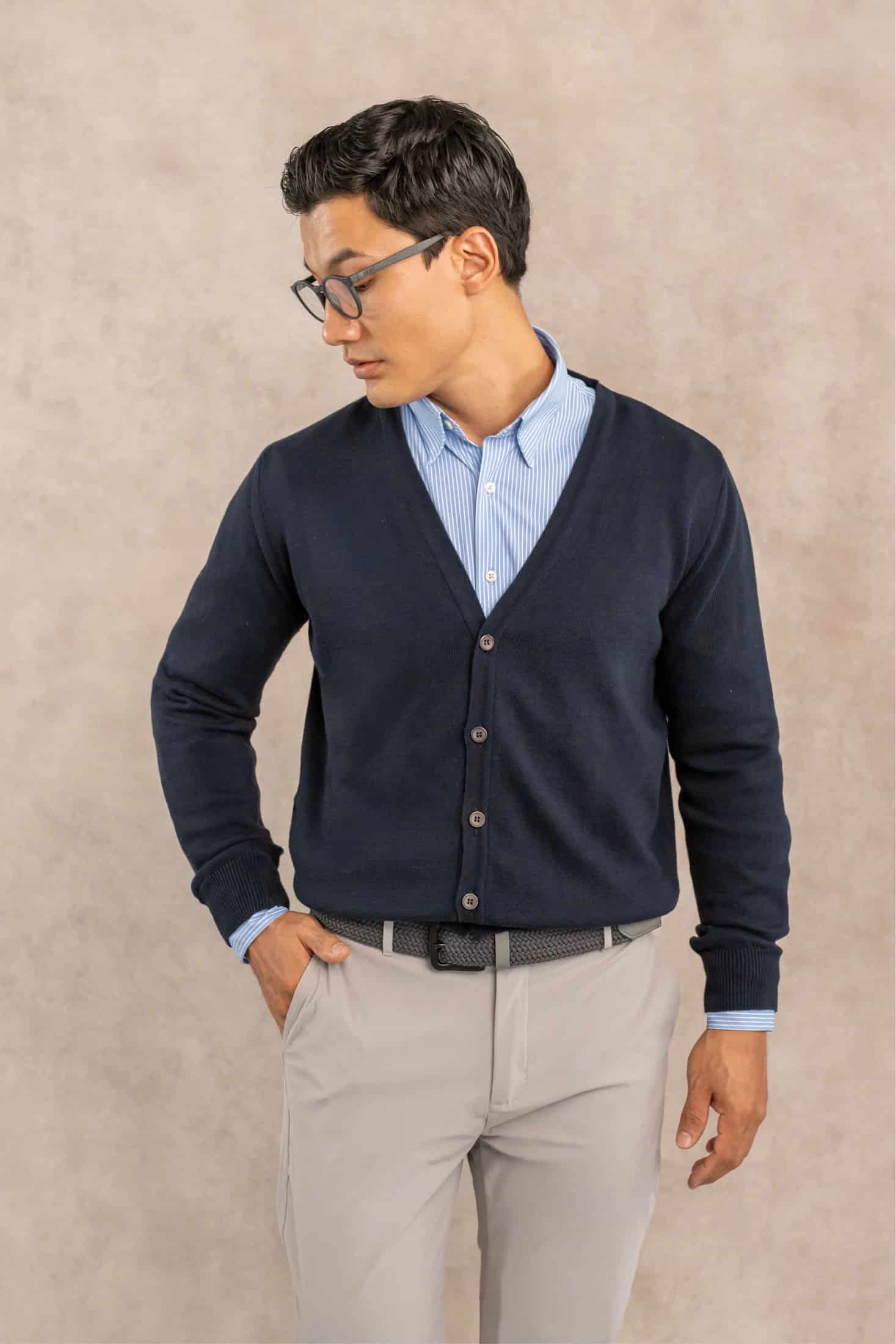 Cardigan Tejido Azul Oscuro - miniatura 8