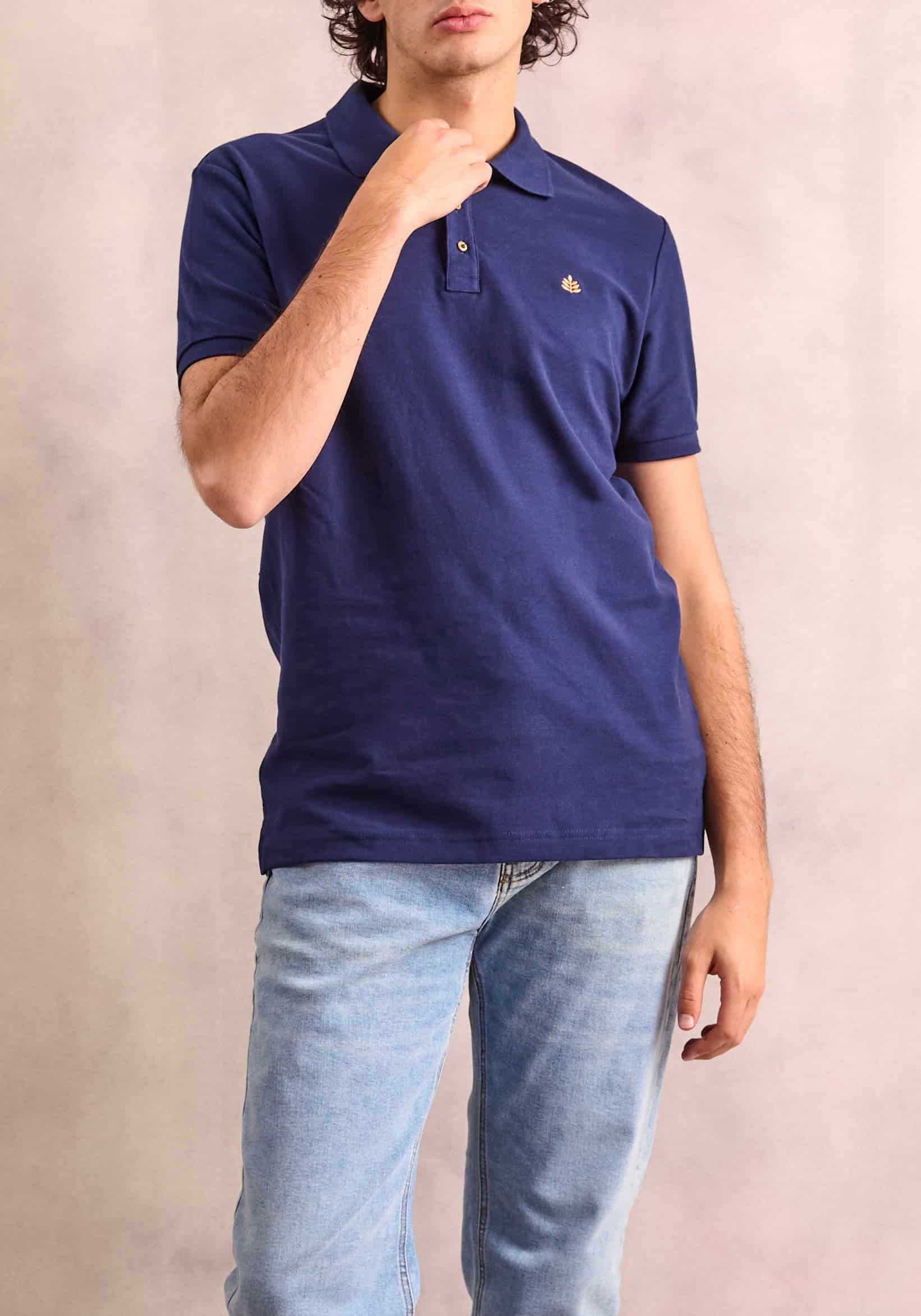 Camiseta Tipo Polo Azul Osc. L-Nar - miniatura 4