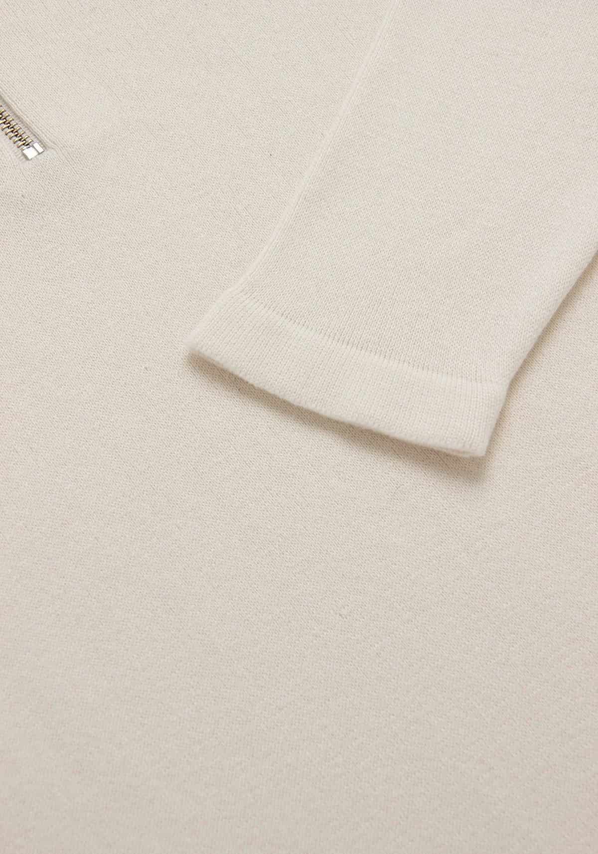 Saco Camisero Half Zip Algodón Crema - miniatura 3
