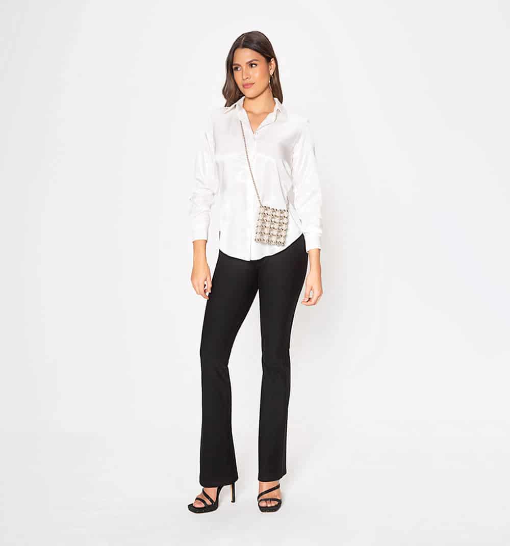 Blusa camisera manga larga con insumo de - miniatura 1