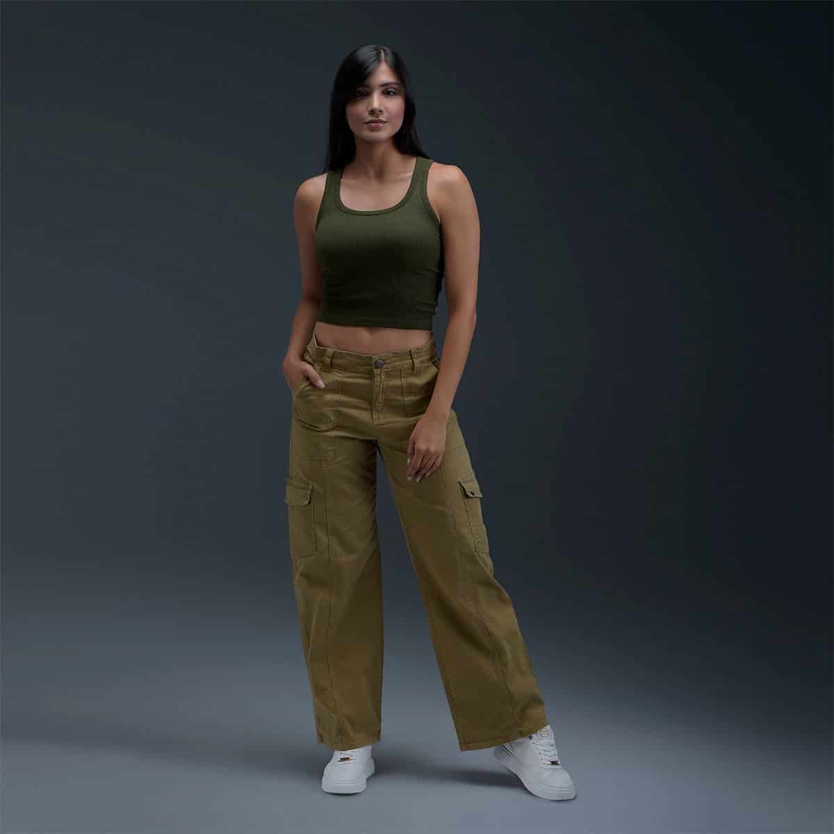 Jeans Beige Mujer - miniatura 4