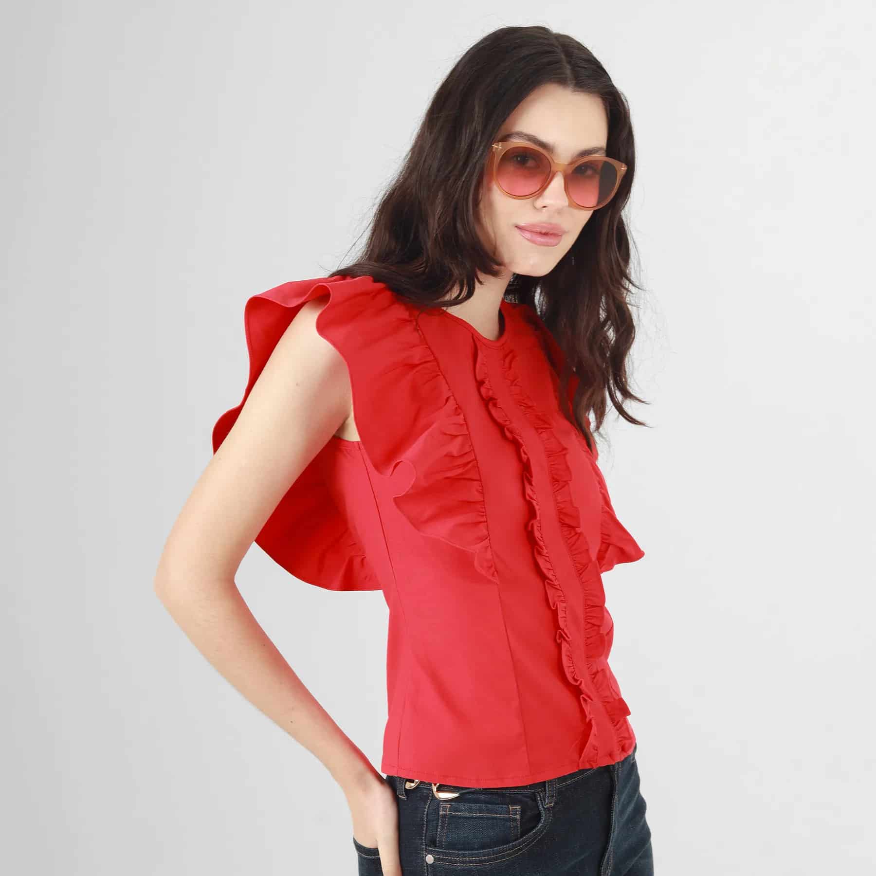 Blusa Cuello Redondo Manga Sisa - miniatura 14