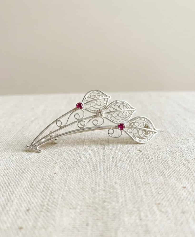 Prendedor Petalo circon Rosa - miniatura 2