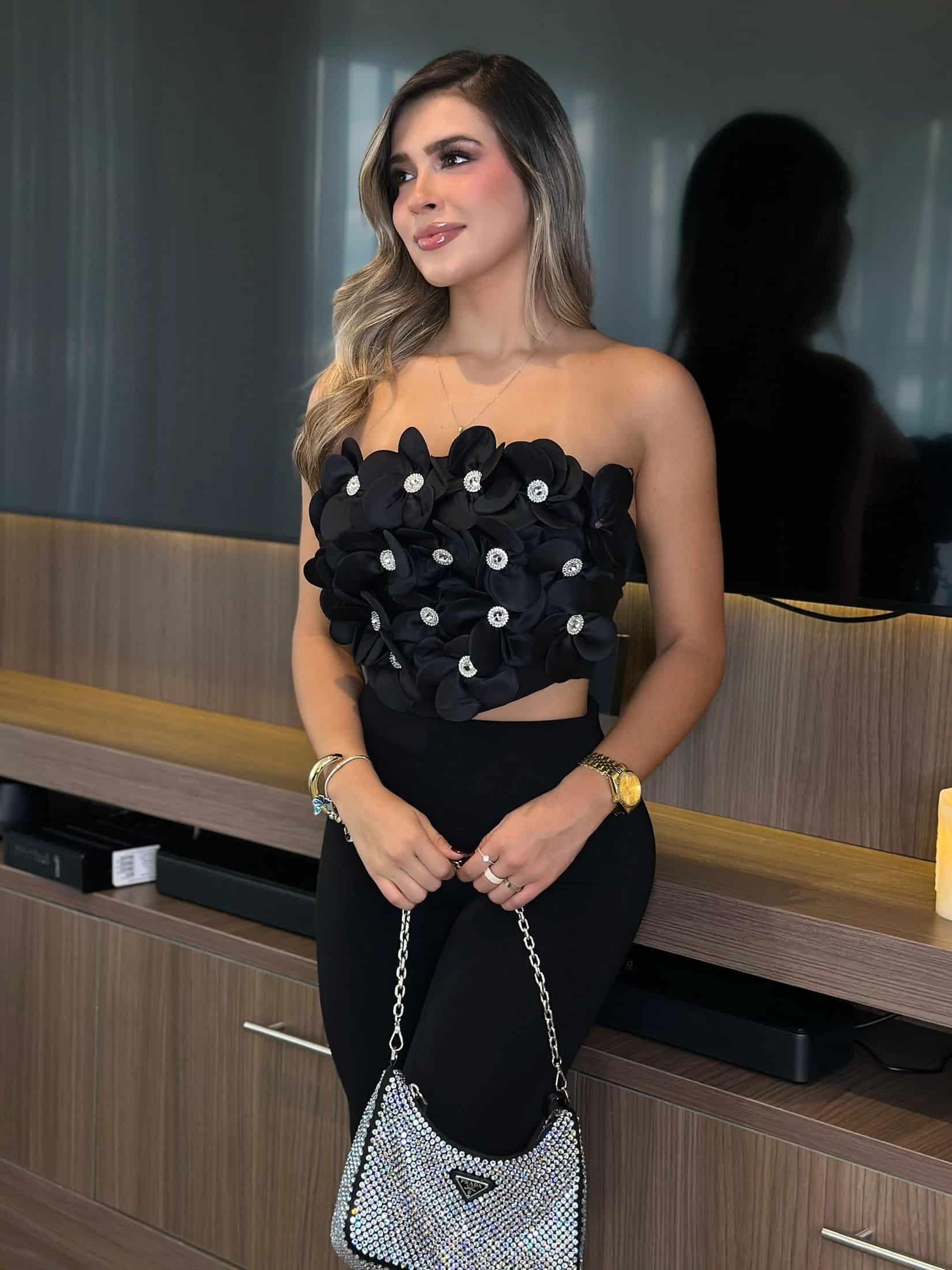 TOP ASTRID NEGRO - miniatura 1