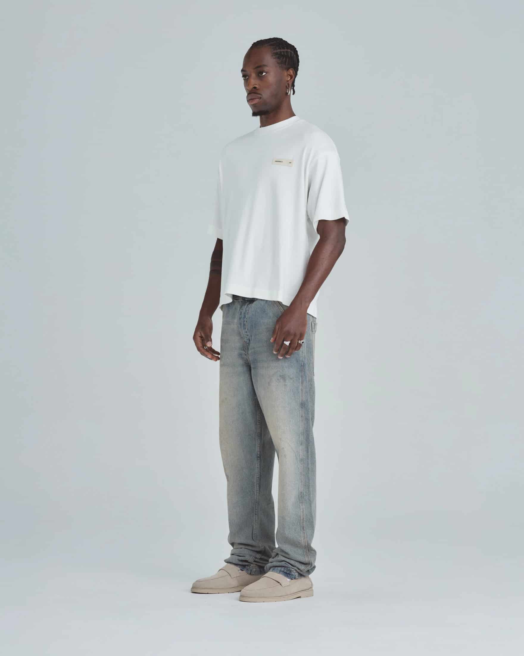 Line Basic Label Boxy Fit Tshirt White - miniatura 5