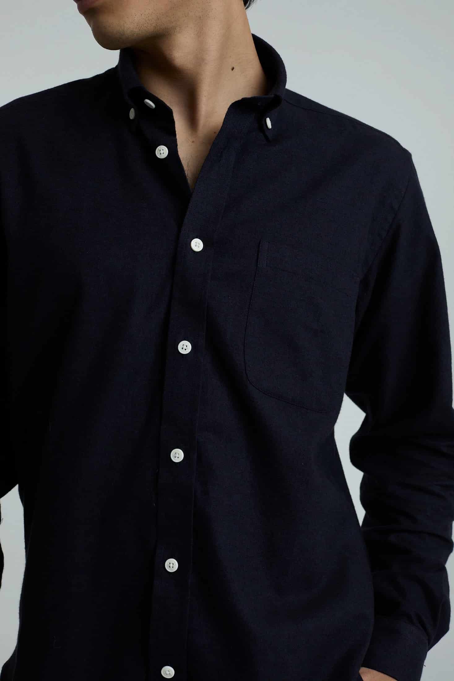 Camisa twill azul oscuro - miniatura 4