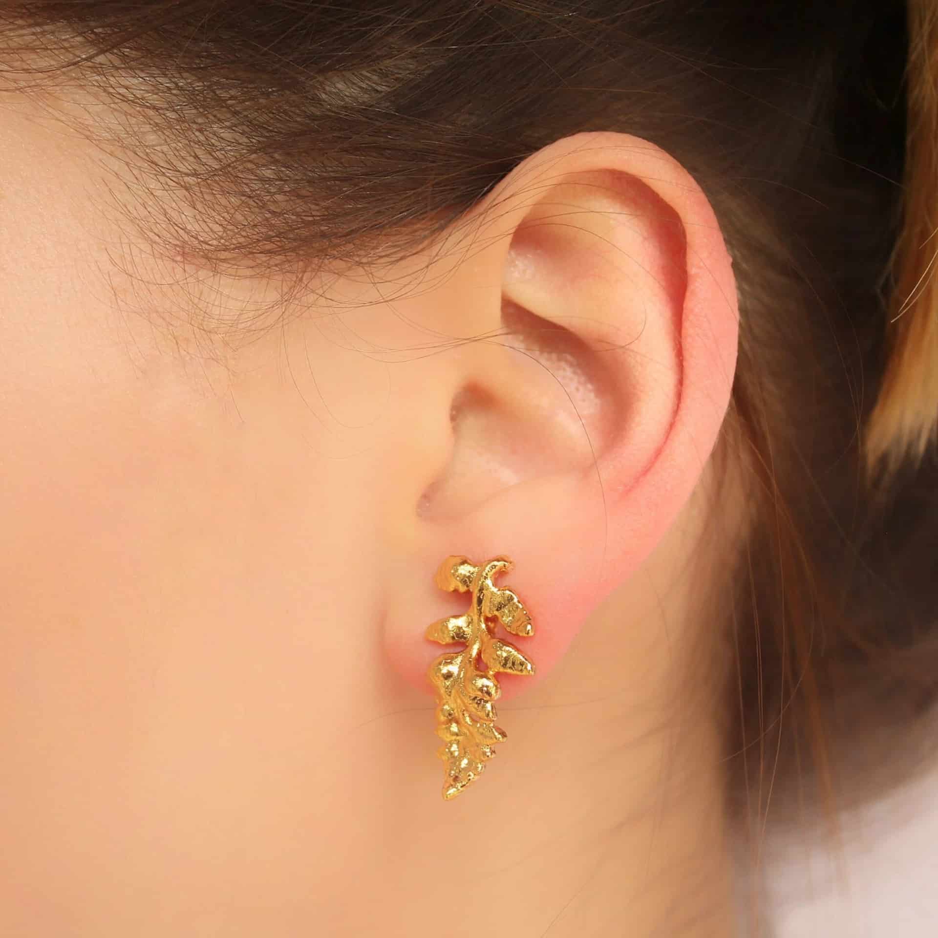 Aretes de helecho pequeño - miniatura 3