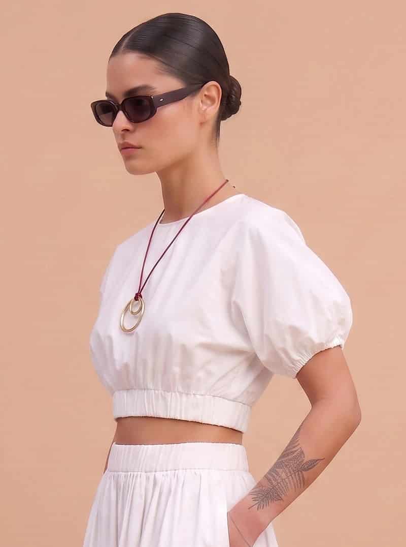 BLUSA GLOBO BLANCA - miniatura 2