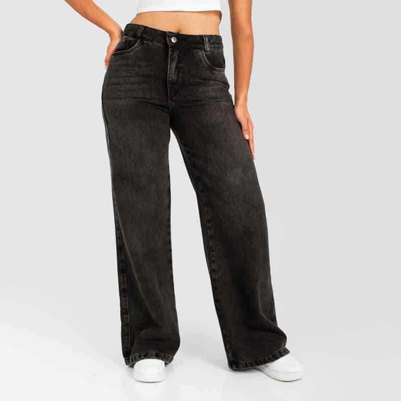Jean Axspen Wide leg AX-2601 Gris - miniatura 1